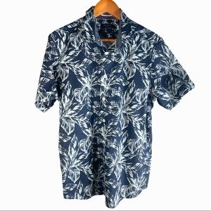 Ted Baker London 100% Cotton Blue & White Short Sleeve Shirt in Ted Baker Size 4